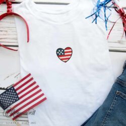 Heart Flag, Straight Digital Proof Mockup