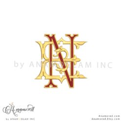interlocking monogram design, digital proof