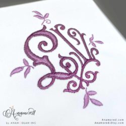 LV interlocking monza monogram, sewout in purple