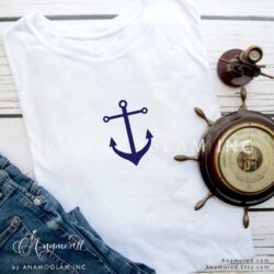 Vector Anchor Designs, mockup on t shirt