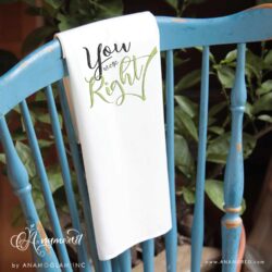 You were right embroidery design, mockup