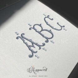 Krakow 1 inch embroidery font