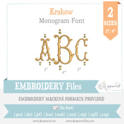 Krakow, 2 sizes, 3 and 4 inch