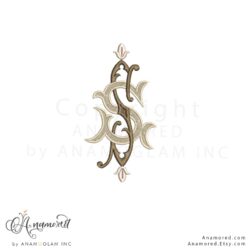 SS embroidery monogram, digital proof