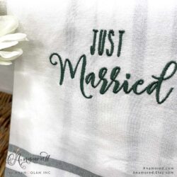 Just Married Embroidery Design
